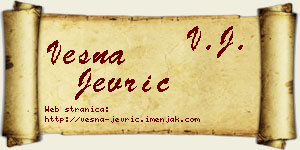 Vesna Jevrić vizit kartica